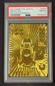 Sebastian /100 Gold Photolithograpy PSA 8 NM-MT 2023 Disney 100 Joyful #GP23 - Picture 1 of 2