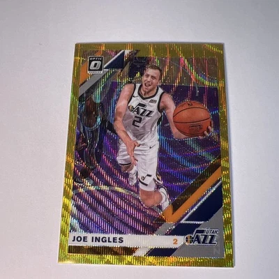  Joe Ingles Gold Wave 2019-20 Panini Donruss Optic #69 Timberwolves Jazz - Image 1 of 4
