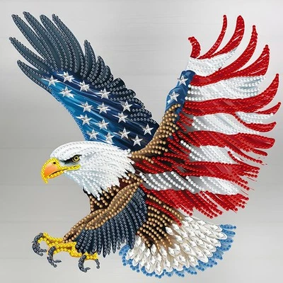 HEIBAGO 5D Special Shape Diamond Art Kits for Beginners 4th of July, Eagle  - Image 1 of 4