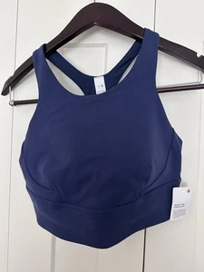 NWT! NEW! Lululemon Wunder Train Long Line Bra Size: 6 Color: Blue - Picture 1 of 4
