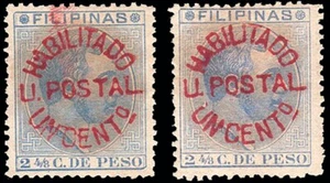Filipinas - Edi * 66 AX + 66AY - 1881 / 1888 - Sobrecargados - Picture 1 of 1