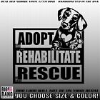 Dachshund Adopt Save Rescue  Vinyl Decal Sticker Suv Car Truck Window Family Dog
