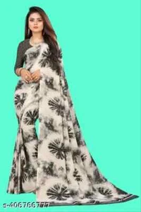 INDISCHER GEORGETTE-SARI MIT UNGESICKTER BLUSE PARTY HOCHZEITSKLEIDUNG FÜR DAMEN - Bild 1 von 1