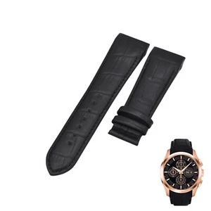 Correa de cuero negra de 24 mm para Tissot T035614A T610028594 - Imagen 1 de 7