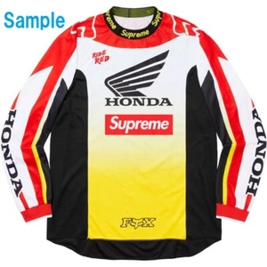 Supreme × HONDA × Fox Racing Moto Jersey 2019 Yellow/Red/Black Men's Size-L - Picture 1 of 7