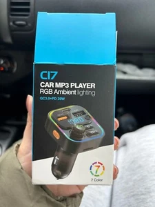 Reproductor de MP3 Coche Doble USB Cargador Rápido FM Receptor Bluetooth Comp - Imagen 1 de 4