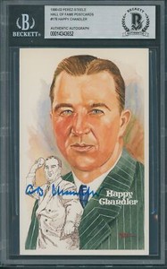 1983 Perez-Steele #178 Happy Chandler Beckett Authentic Signed *3652