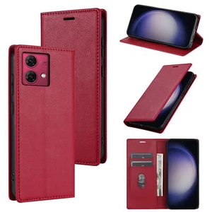 Magnetic Wallet Leather Phone Case For Motorola G14 G54 G84 G53 G20 E20 G Stylus - Photo 1 sur 17