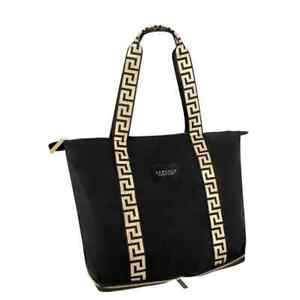 Versace Folding Tote Bag Woman Black And Gold & Dust Bag #1