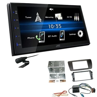 JVC 2 DIN Digital Autoradio Bluetooth USB für Seat Ibiza IV ab 2008 ohne Canbus - Bild 1 von 4