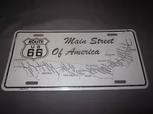 ROUTE US 66 MAIN STREET OF AMERICA Map VANITY Novelty LICENSE PLATE NEW Sealed - Picture 1 of 4
