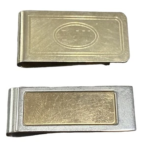 2er Set Edelstahl & Messing Geldklammern Vintage Stil gebraucht - Bild 1 von 5