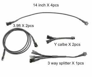 Kit divisor de cable de extensión de 3 vías para iluminación de tiras LED de motocicleta - Imagen 1 de 12