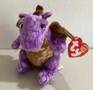 Ty LEGEND DER LILA DRACHE Beanie Baby Plüsch 7,5 Zoll NEU - Bild 1 von 5