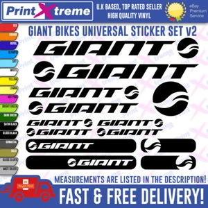 GIANT V2 generic Vinyl Decals, Stickers, Mountain Bike Cycling Bmx, HIGH QUALITY - Picture 1 of 7