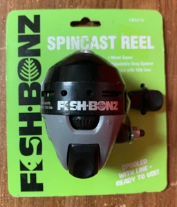 Fishbonz Spincast Reel NOS Spooled With 10 lb. Test Line - Picture 1 of 7