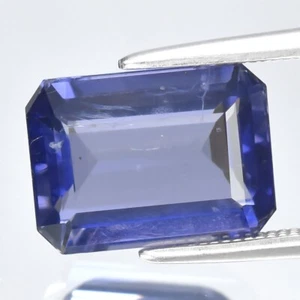 π 3.17ct 10.5x7.8mm Octagon Natural Bluish Violet Iolite - Tanzania Gemstone - Picture 1 of 4