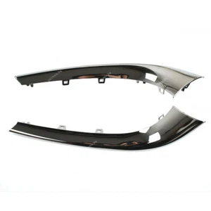 Pair Left & Right Front Bumper Upper Chrome Trim Fits Jaguar XF 2012 to 2015 - Picture 1 of 6