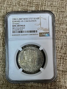 1902 Solid Silver UNC Coronation Medal for Edward VII (F100) - Picture 1 of 5