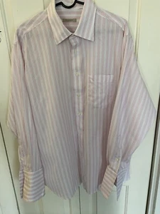 Burberry London Mens Dress Shirt 100% Cotton Made In USA Size 17L - Picture 1 of 9