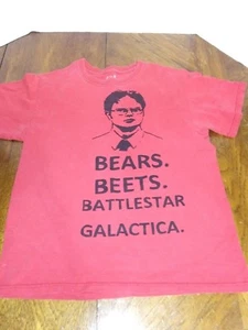 Bears Beets and Battlestar Galactica T-Shirt Dwight Small - Picture 1 of 4