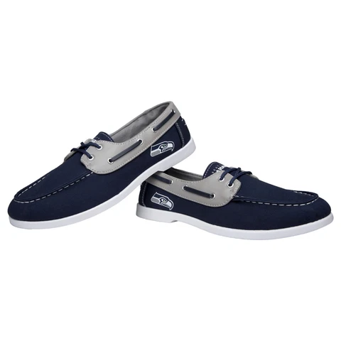 Seattle Seahawks NFL Men's Side Logo Canvas Shoes FREE SHIP Cover