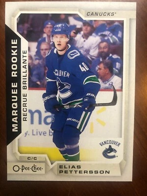 18-19 UD Series 2 Opee Chee Marquee Rookie #611 Elias Pettersson - Image 1 of 2