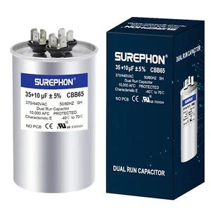 35/10 uF 35+10 MFD 370V or 440 Volt Dual Run Capacitor CBB65 Air Conditioner ... - Picture 1 of 6