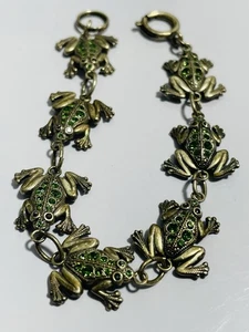 Catherine Popesco Crystal Frog Link Bracelet - Picture 1 of 7