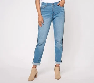 Denim & Co. Canyon Retreat Girlfriend Light Wash 2 New - Picture 1 of 1