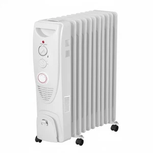 Radiatore ad olio 2500W con 11 elementi 3 livelli di calore timer 24 ore bianco - Foto 1 di 9