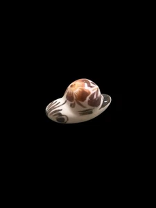 Pequeño Tonala Arte Popular Mexicano Cerámica Floral Caracol Pintado a Mano - Imagen 1 de 6