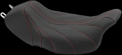 Asiento individual negro con puntada de gravedad roja Revere Journey Tri Glide Ultra 09-21 Foto 1 de 4