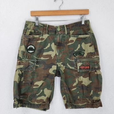 Shorts Superdry Masculino 30 Camuflagem Verde Carga Ripstop Utilitário Militar Divisão Deserto - Imagem 1 de 4