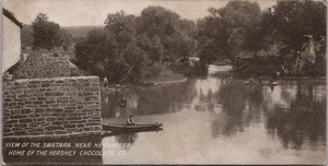 Postal de Pensilvania de colección de la década de 1910 "VISTA DE LA SWATARA, CERCA DE HERESHEY" sin usar - Imagen 1 de 2