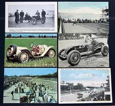 Rare Vintage 1911-1950s Indy 500 Racing Postcards Lot of 6 Speedway & Stock Cars - Image 1 of 4