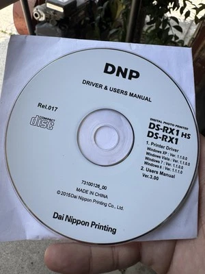 DNP DS-RX 1 HS Photo Printer Professional Photo Prints Driver Installation Disc! - Image 1 of 3