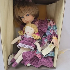 Muñeca de porcelana rara vintage Tara con muñeca de tela de Elizabeth Gray con certificado de autenticidad - Imagen 1 de 7