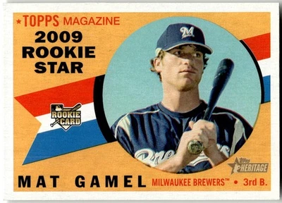 2009 Topps Heritage #132 Mat Gamel - Image 1 of 2