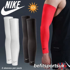 NIKE Dri-FIT ARM SLEEVES RUNNING CYCLING BASKETBALL PRO UV LIGHT COMPRESSION - Picture 1 of 10