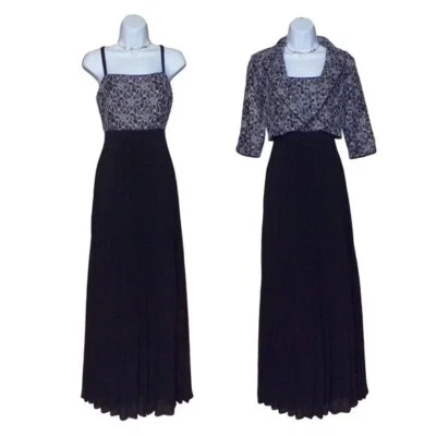 NWOT R&M Richards Long Dress with Bolero Jacket - Sz 10 - - Image 1 of 4