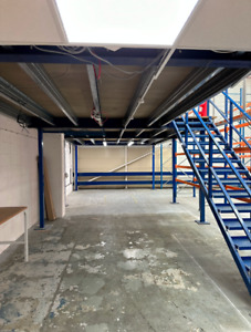 Mezzanine Floor - 13.5m x 5m - 1 x Stairs, Handrail & Pallet Gate