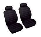 Leather Look Car Seat Covers Black MERC C CLASS 03-06 Front Pair Airbag Ready