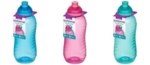 3 Sistema 330ml Twist n Sip Water Bottles  3 colours at random - Image 1 of 1