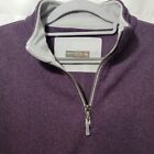 Peter Millar Sport Crown Men's Purple Logo Great Condition Pullover Fleece Sz M