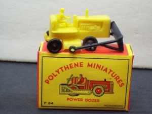 Vintage Plastic Toy Bulldozer Wheel Loader Power Dozer Polythene Miniatures Box - Imagen 1 de 8