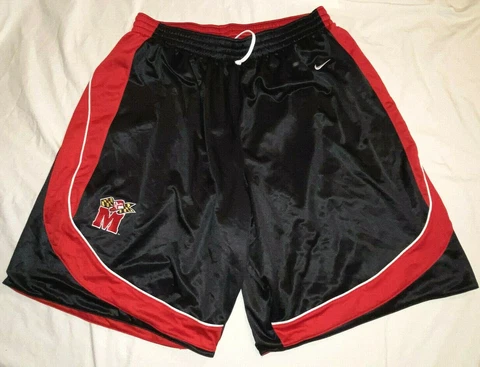 Vtg Nike Team UNIVERSITY OF MARYLAND Basketball Shorts RARE Terrapins TERPS XXL Cover