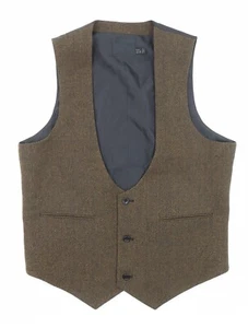 ASOS Mens Brown Polyester Blend Waistcoat Size 40 Reg - Picture 1 of 10