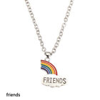 Valentine's Gift For Lovers Sisters Rainbow Jewelry Pendant Couple Necklaces