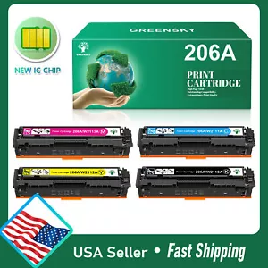 WITH CHIP W2110A For HP 206A Toner Black Color LaserJet Pro M283fdw M283cdw M282 - Picture 1 of 10